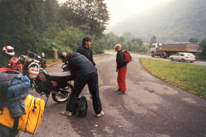 Pause vor der Lichtensteiner Steige