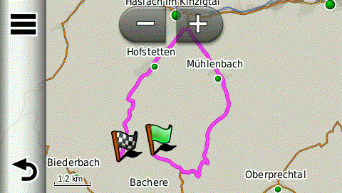 Kinzigtal: Start und Ziel sind direkt mit einer legal befahrbaren Straße verbunden
