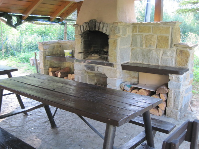 Der Grillplatz bei der Pension