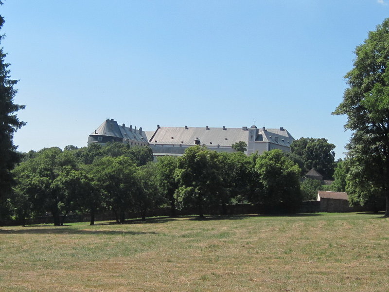 Bei der Abfahrt von der Burg