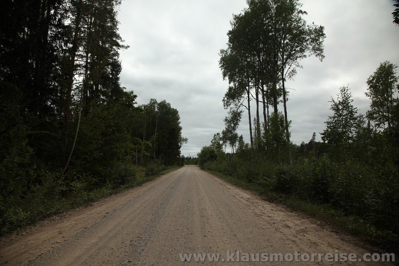 Unterwegs auf den Strassen in Lettland