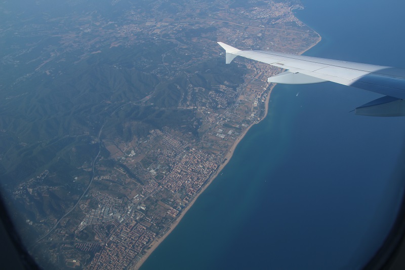 Abflug 02 Kurz vor der Landung in Barcelona