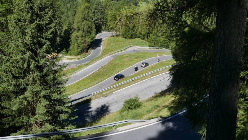 Der wunderschöne Umbrail Pass mit seinen unendlich vielen Kehren