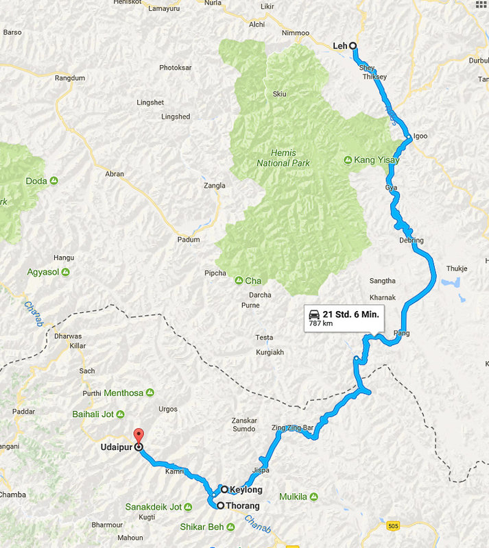 Thorang  Himachal Pradesh 175140  Indien nach Udaipur   Google Maps.jpg