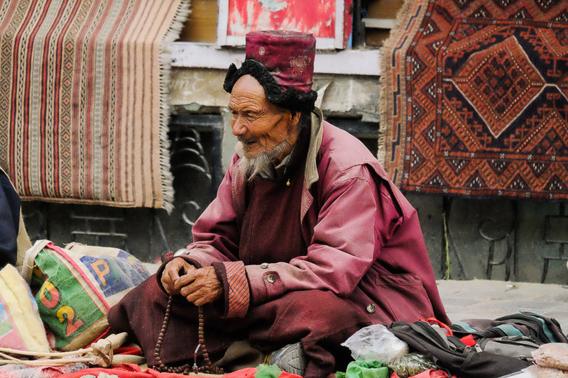 Gemüseverkäufer in Leh
