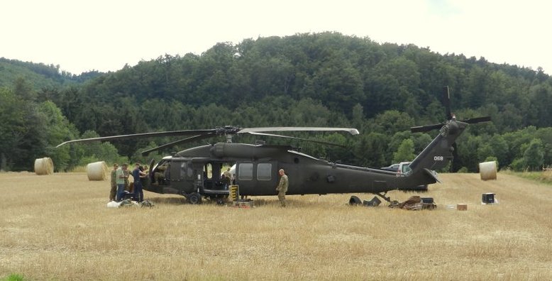 NÖ Schenkenbrunn US Black Hawk Notlandung