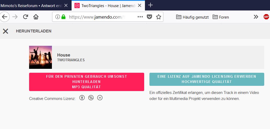 Bildschirmfoto jamendo