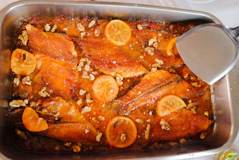 Fisch mit Orangen...war sehr gut