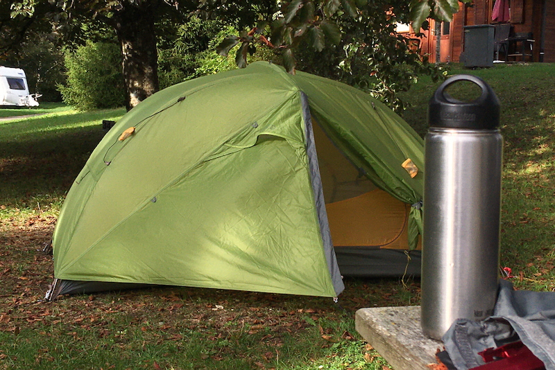 Exped Carina II nach dem Aufbau