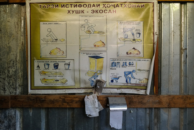 die Toilettenanleitung im Homestay in Barid