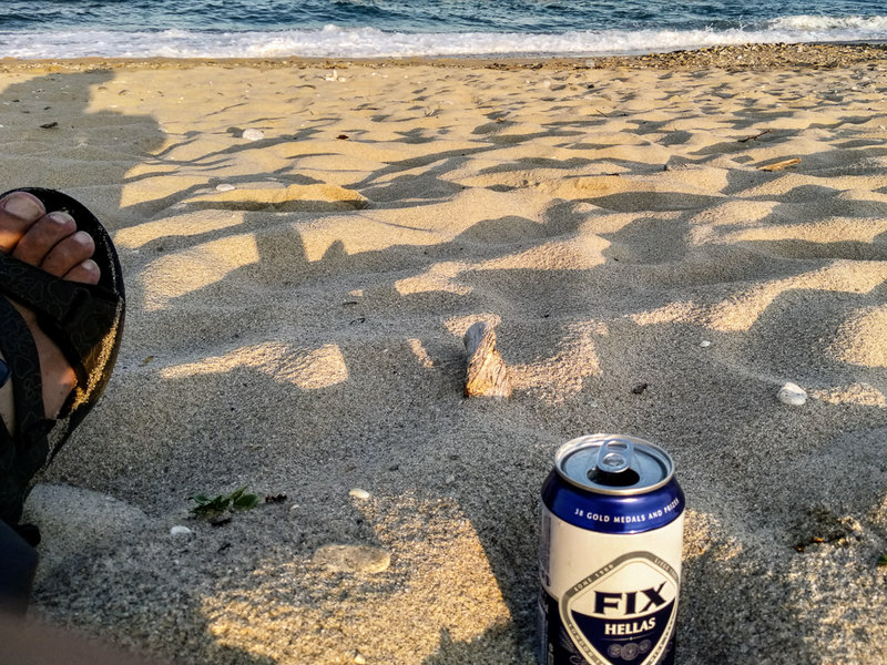 Das erste Bier am Mittelmeer