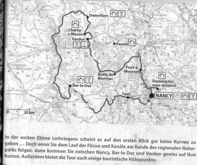 nach der Anfahrt durch die nördlichen Vogesen, Ankunft auf einem leeren Campingplatz nördlich von Sarrebourg