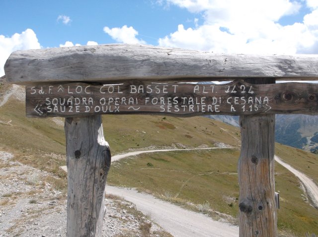 Beginn der Assietta am Coll Basset (ich fuhr von Sestrière los)