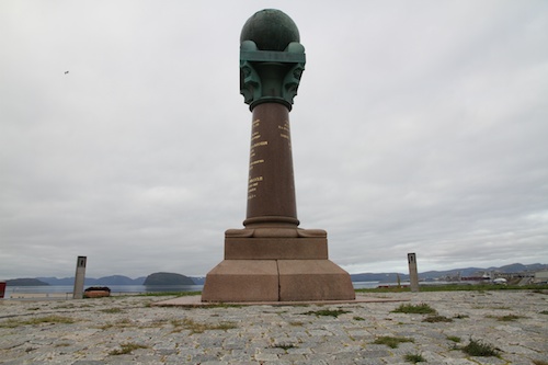 Lange vor dem GPS: Messpunkt in Hammerfest