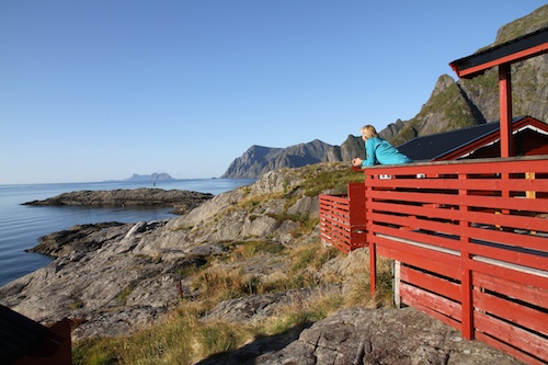 Der Ausblick von der Veranda unserer Hütte in A