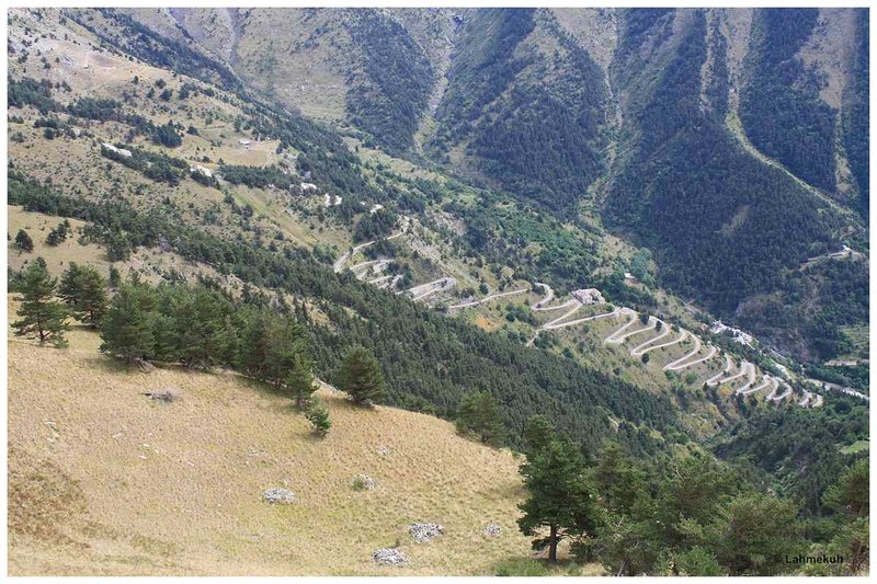 Baisse de Peyefique - Fort Marguerie - Blick auf den Col de Tende Südrampe